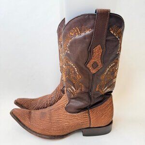 Cuadra Men’s Genuine Leather Arena Shark Pointy Toe Western Cowboy Boots Size 9